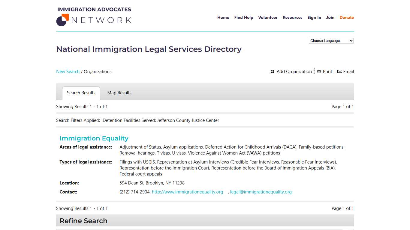 Organizations - National Immigration Legal Services Directory - Nonprofit Resource Center